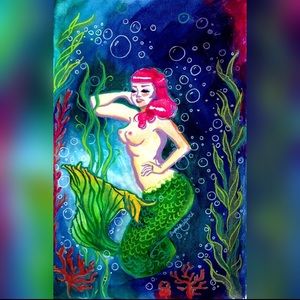 Sweet Siren Mermaid Art Print